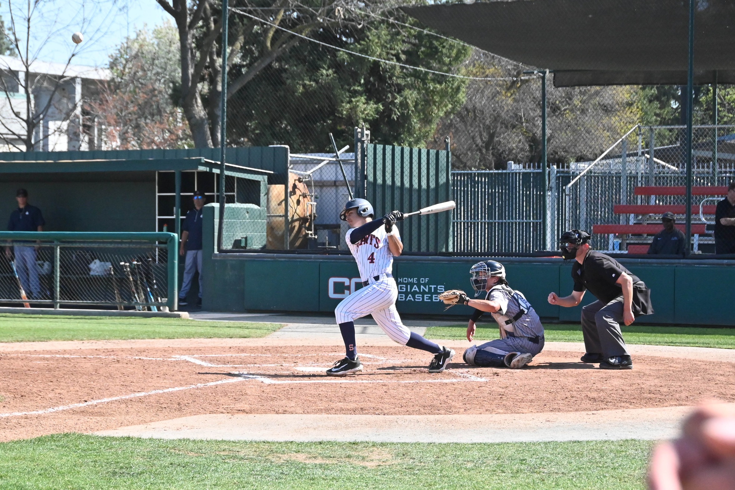 College of the Sequoias' Jesse Ortega (4) in the game versus Merced College on March 19, 2024.

Credit: Norma Foster / COS Athletics