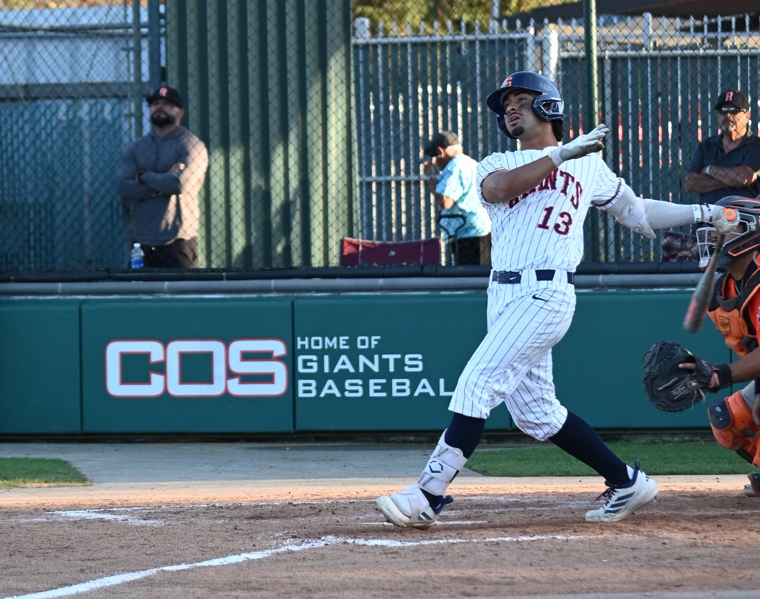 College of the Sequoias' Payton Garcia (13) in the game earlier this season versus Reedley College on March 3, 2026. (Norma Foster / COS Athletics)