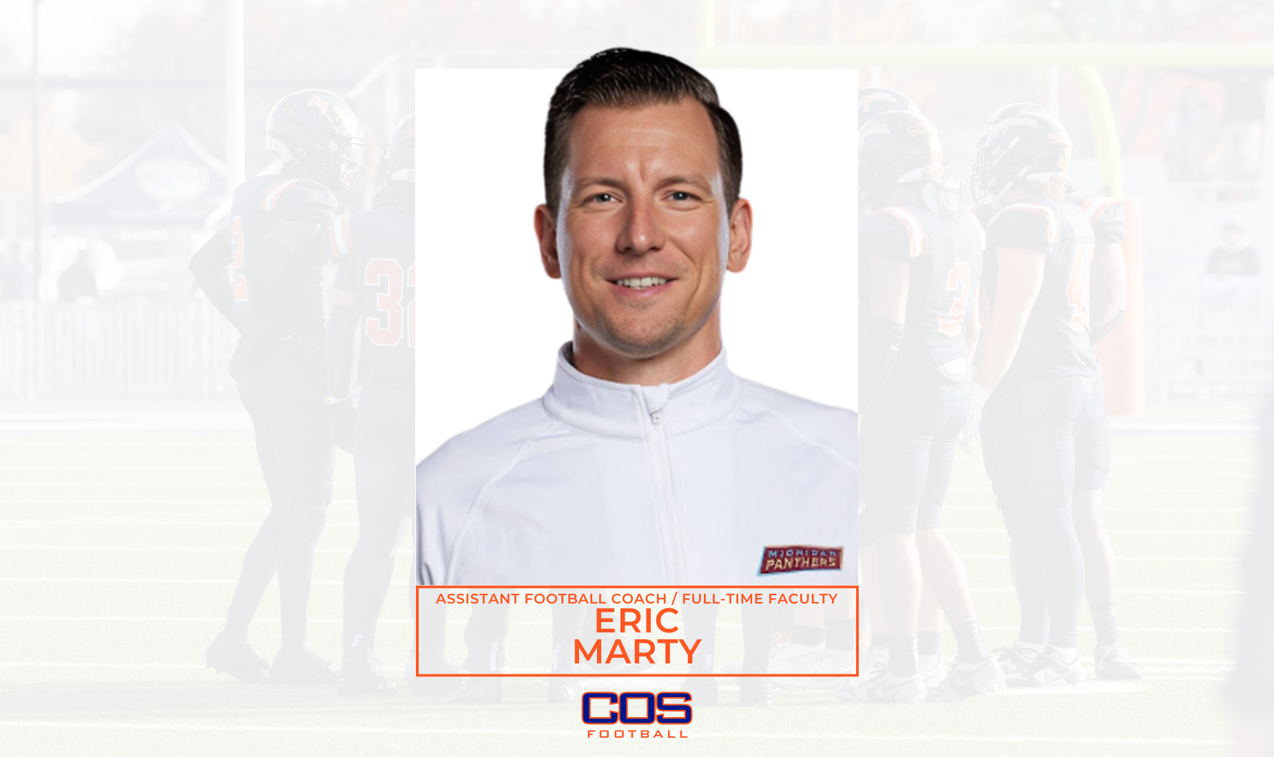 College of the Sequoias Tabs Eric Marty as Assistant Football Coach and Full-Time Physical Education Faculty Member