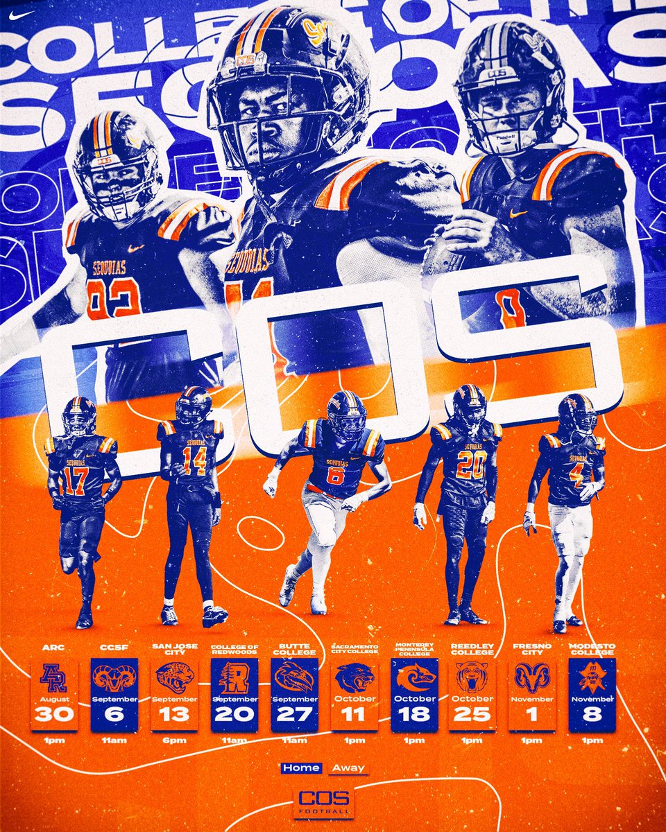 COS Faces Rugged Football Schedule