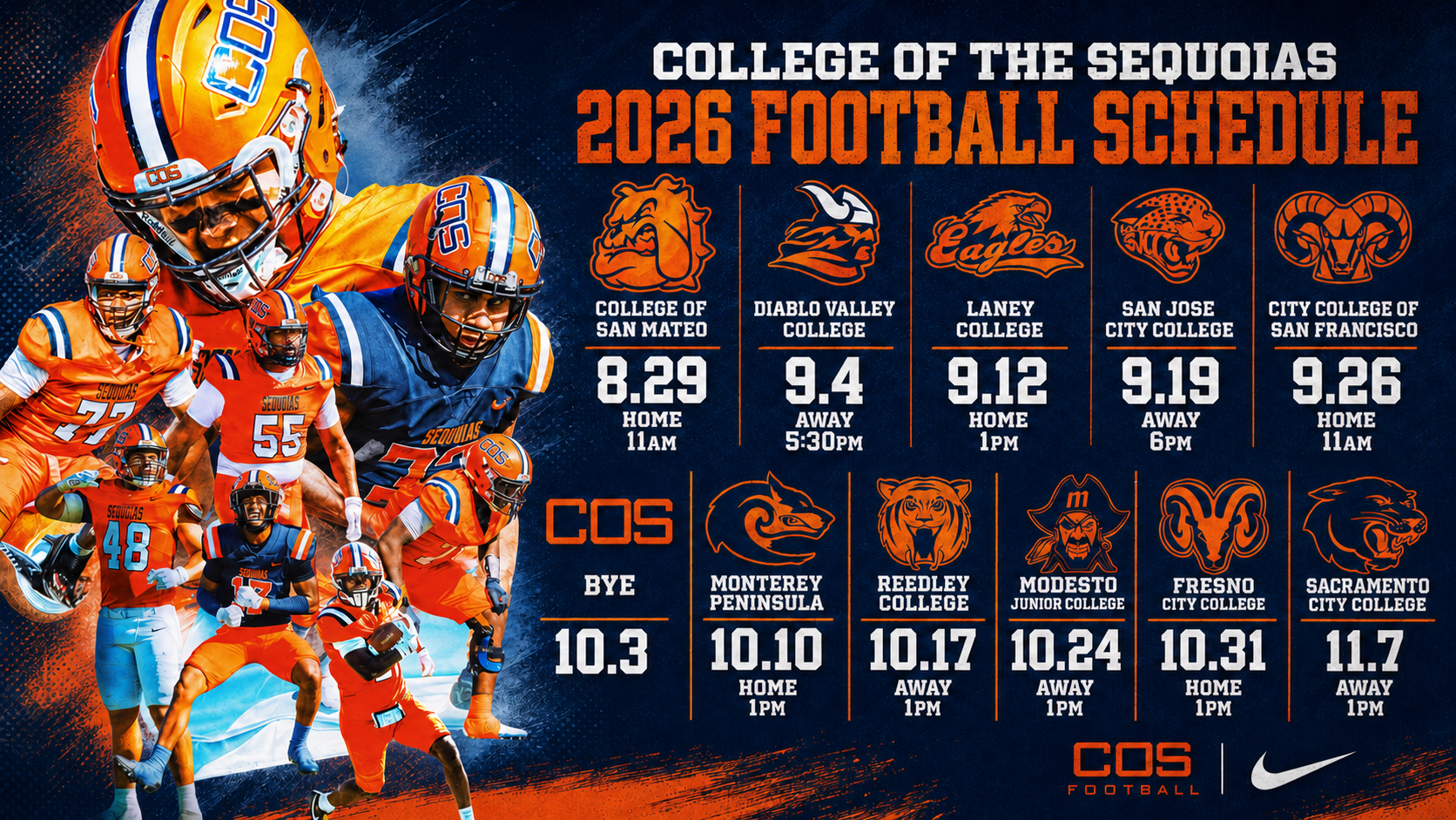 Giants Announce 2026 Football Schedule Featuring Six 2025 Postseason Teams