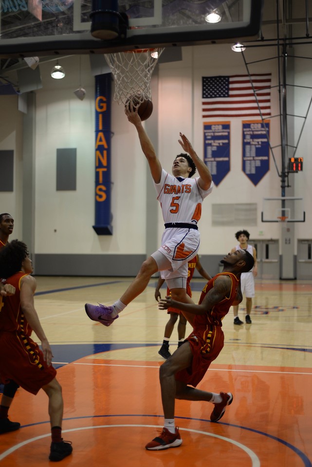 Isaiah Johnson goes for two against Columbia.