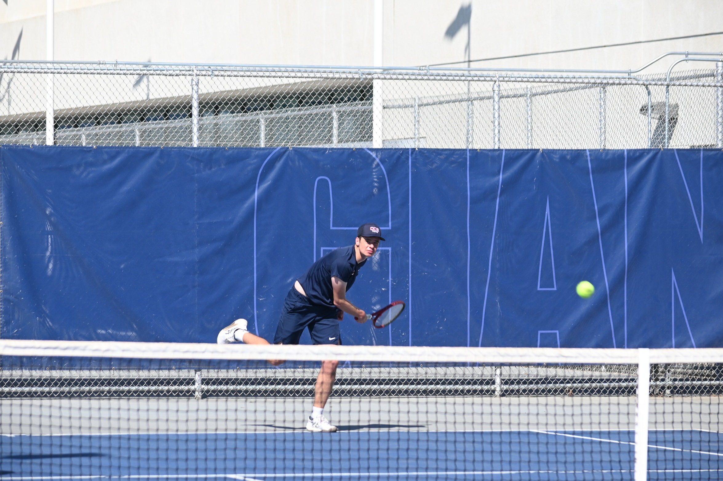 College of the Sequoias' Robert Dan in a match earlier this season versus Fresno City on March 6, 2026. (Norma Foster / COS Athletics)