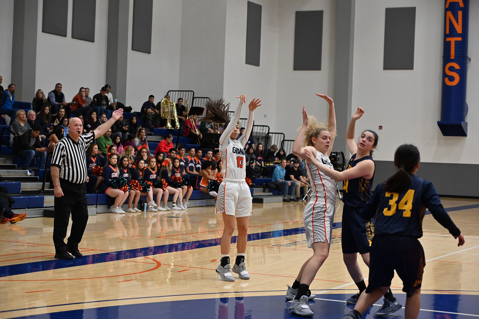 Shae Sanchez takes a three earlier in the year.