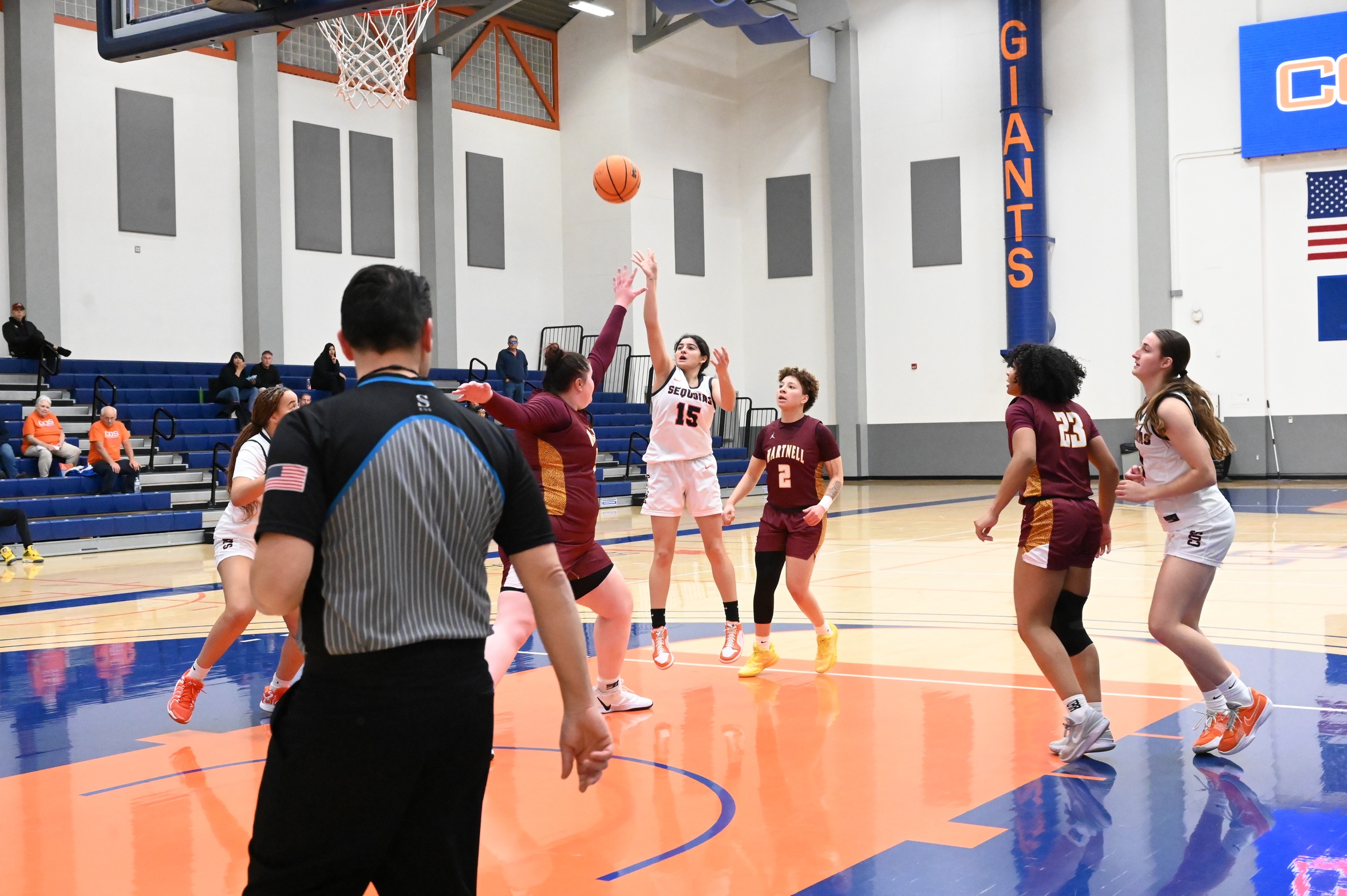College of the Sequoias' Jocelyn Medina in a game versus Hartnell College on Thursday, December 12, 2024. (Photo Credit: Norma Foster / COS Athletics)