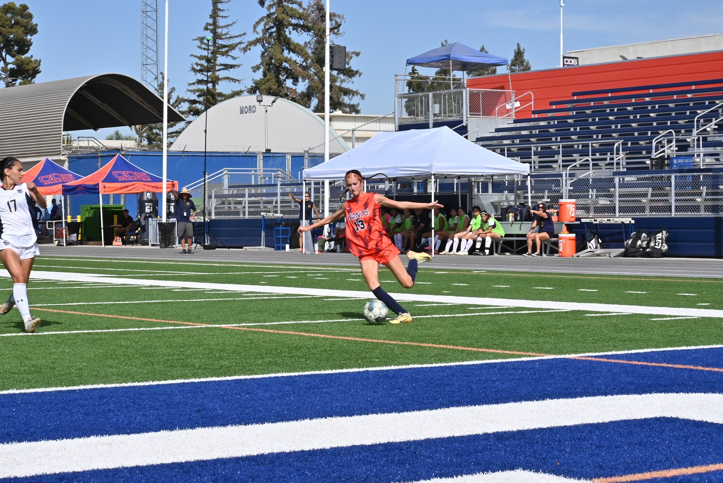 College of the Sequoias' Jocelyn Arellano (13) in a game earlier this season versus Merced on October 11, 2024. (Photo Credit: Norma Foster / COS Athletics)