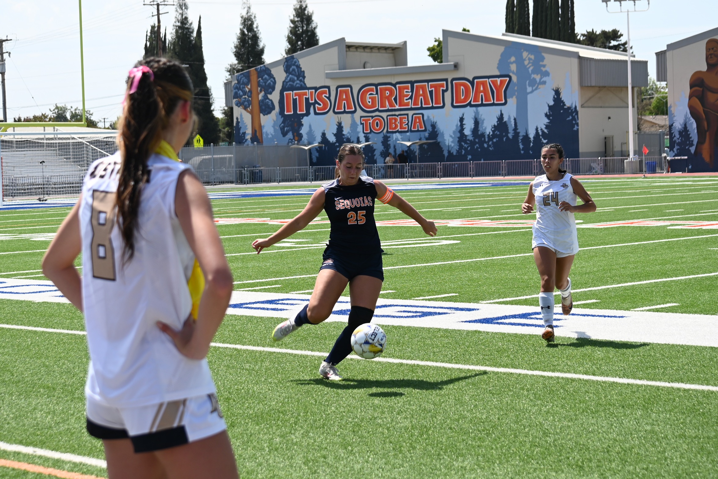 College of the Sequoias' Gracie Romero (25) in a match earlier this season versus San Joaquin Delta College on September 2, 2025 (Photo Credit: Norma Foster)