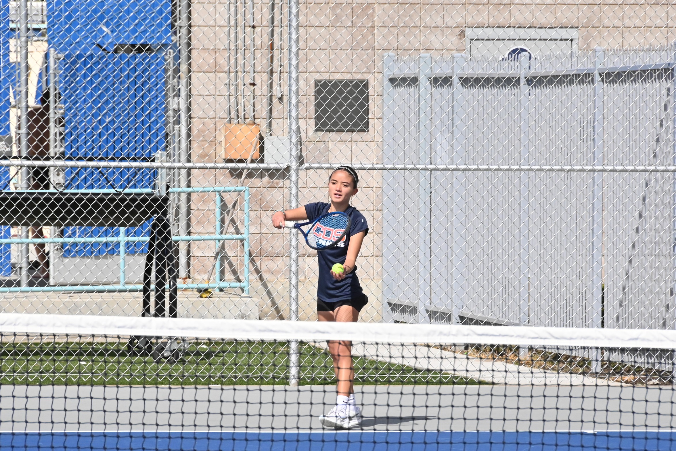 Summer Herrera in a match against Fresno City College on March 5, 2024.

Photo Credit: Norma Foster / COS Athletics